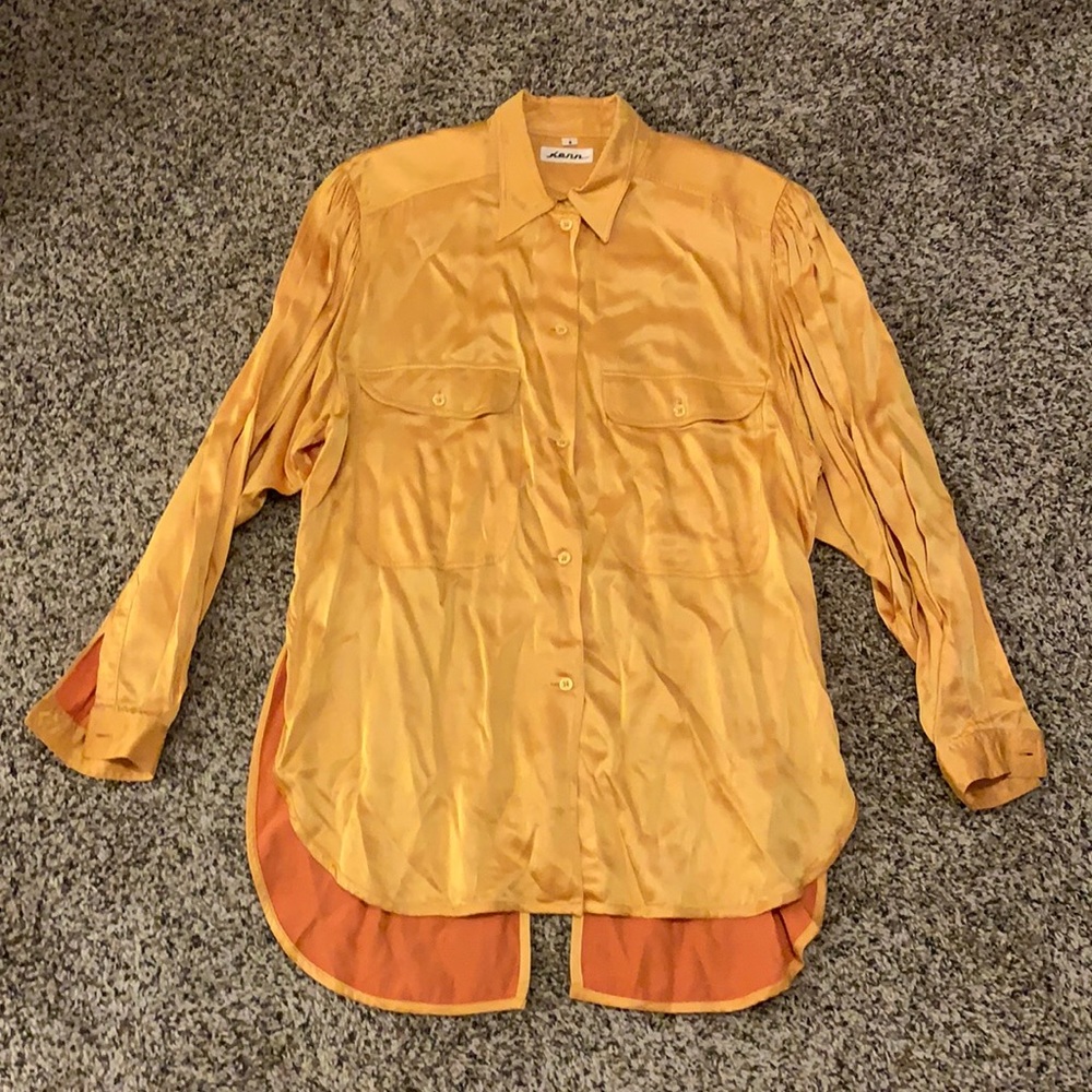 Vintage silk shirt was the original title but it's not silk!